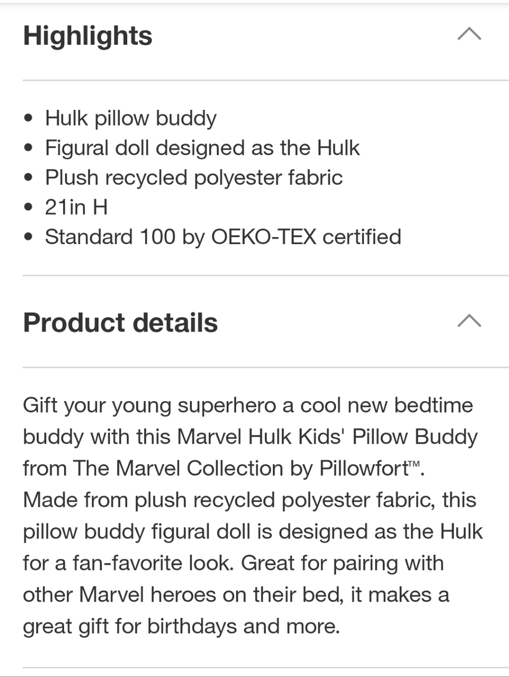 Marvel Hulk Kids' Pillow Buddy The Marvel Collection By Pillowfort - Picture 4 of 14